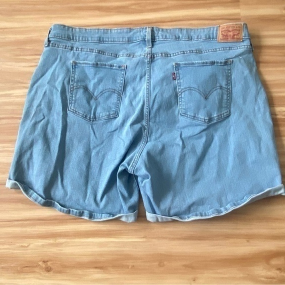 Levi Strauss distressed denim shorts plus size​